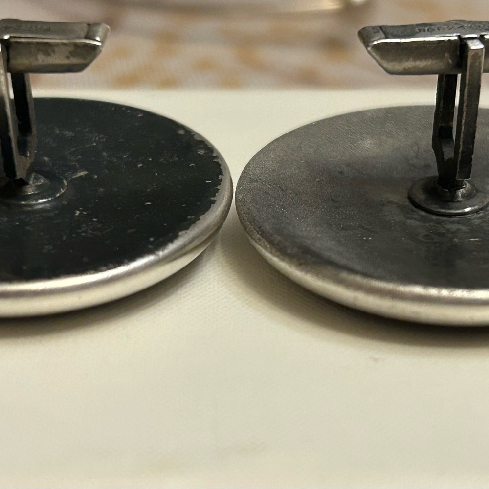 Devil Satan Sterling Silver Cufflinks Stamped . P… - image 3